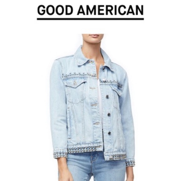 Good American Jean Jacket with Studded Detailing - Picture 2 of 5